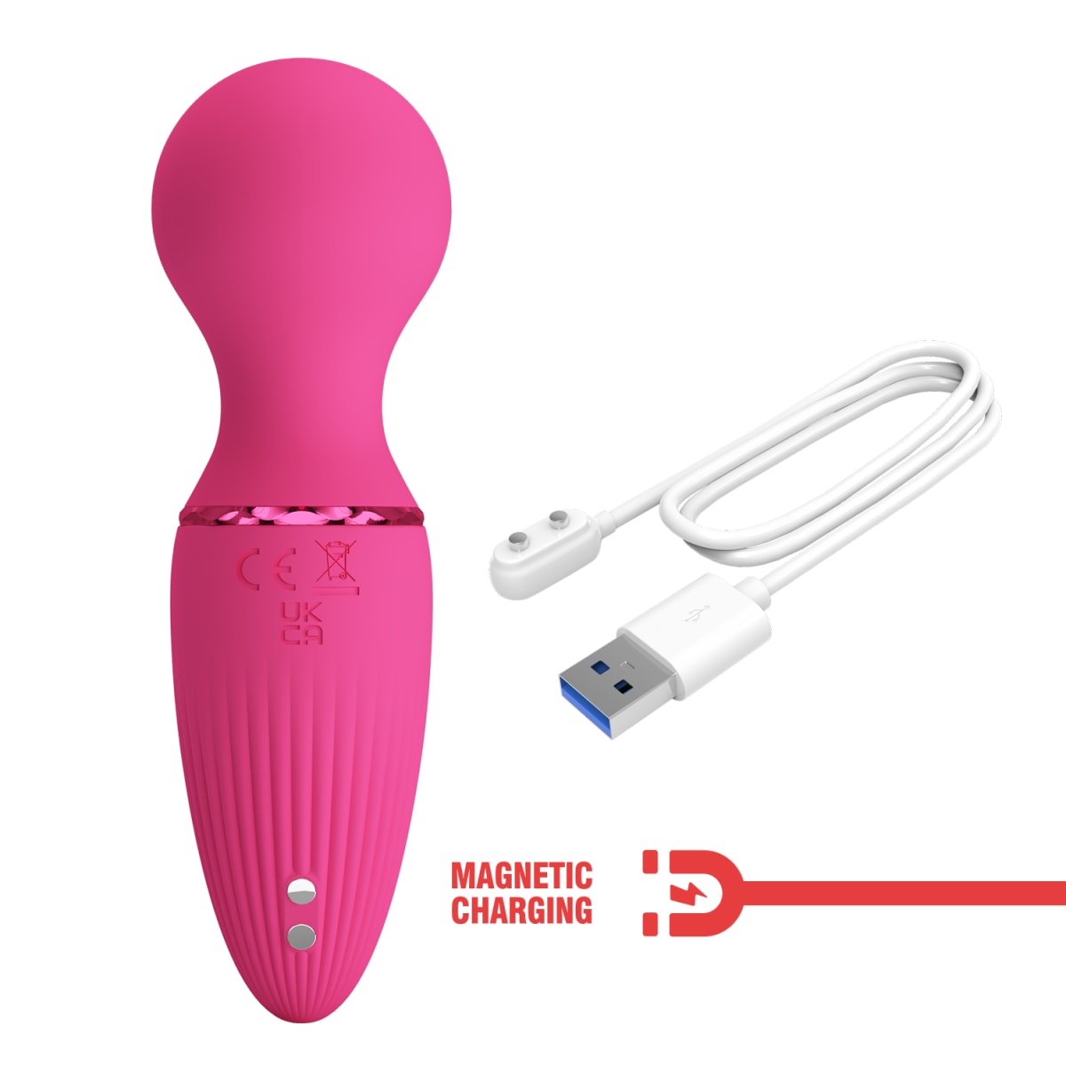 Vibrador para clítoris Dwayne Rosado - Recargable4