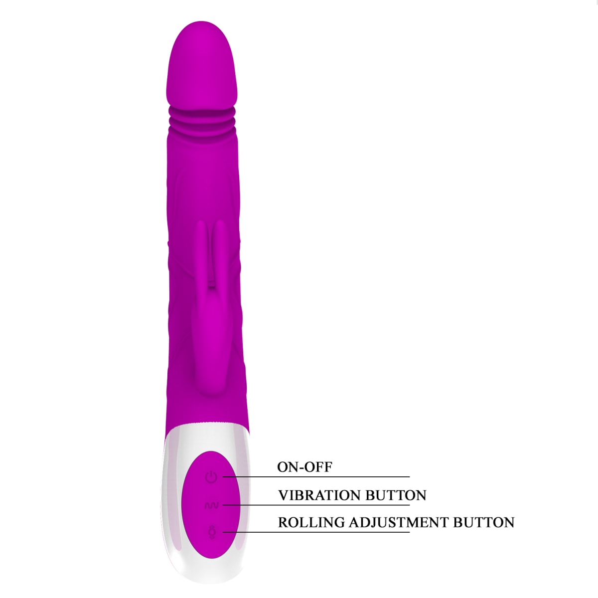 Vibrador rabbit retráctil Adrian - Recargable5