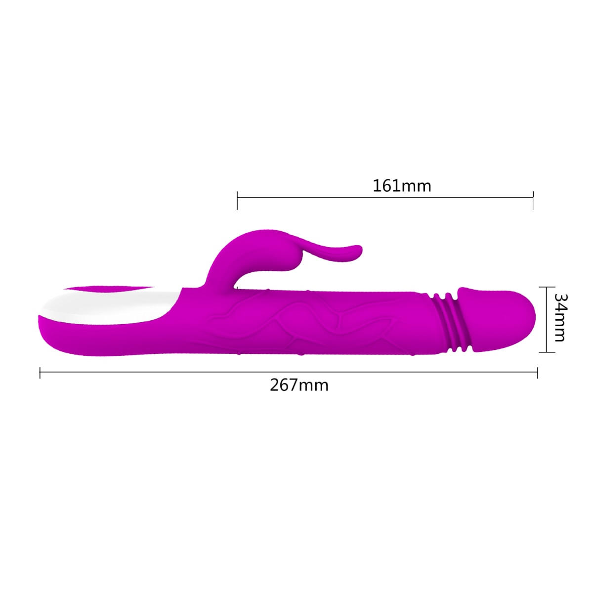 Vibrador rabbit retráctil Adrian - Recargable6