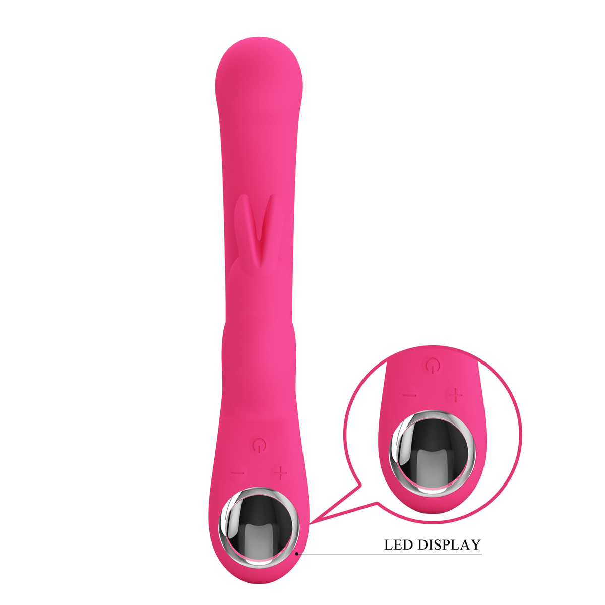 Vibrador rabbit con pantalla led Lamar - Recargable3