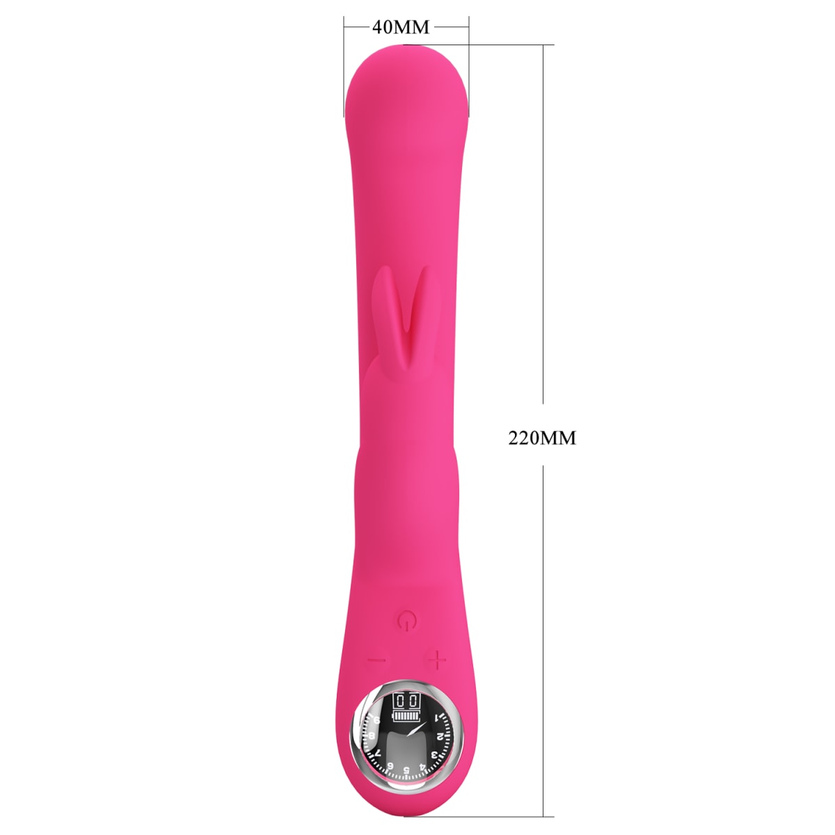 Vibrador rabbit con pantalla led Lamar - Recargable5