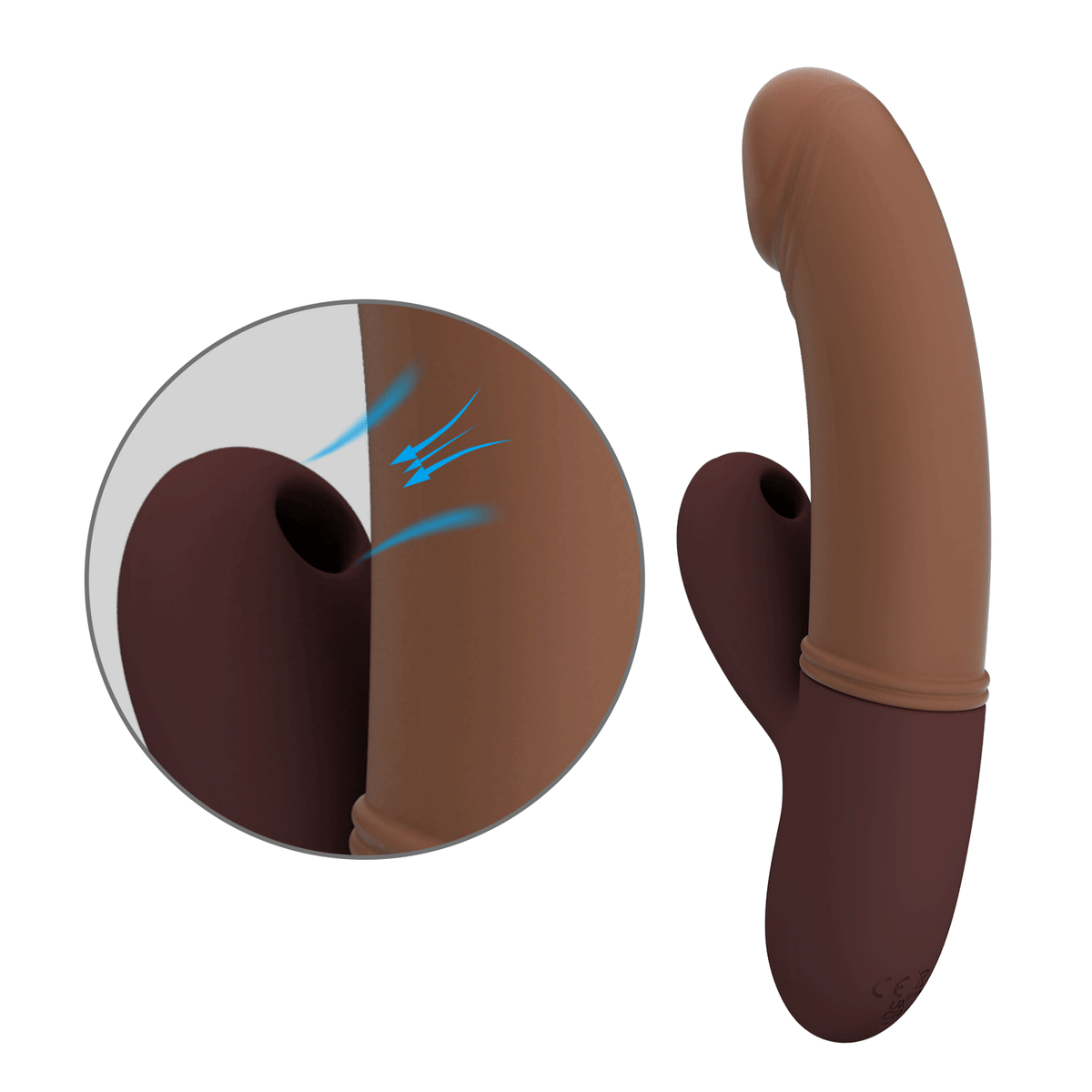 Vibrador rabbit con succionador Kane - Recargable3