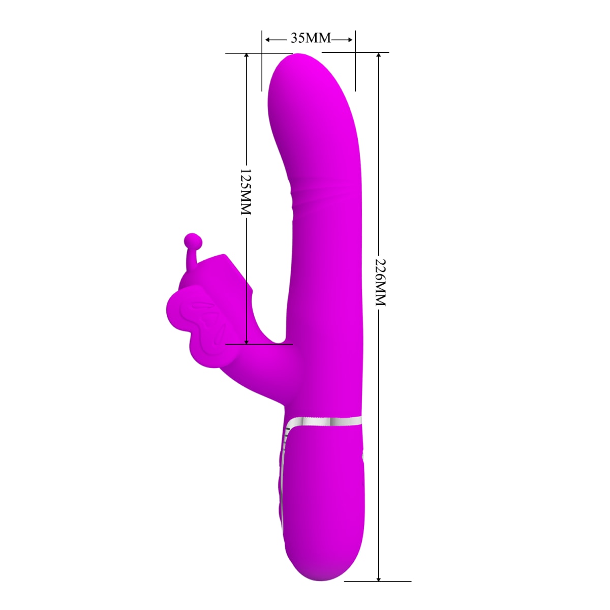 Vibrador rabbit succionador y movimiento Ridgely - Recargable3