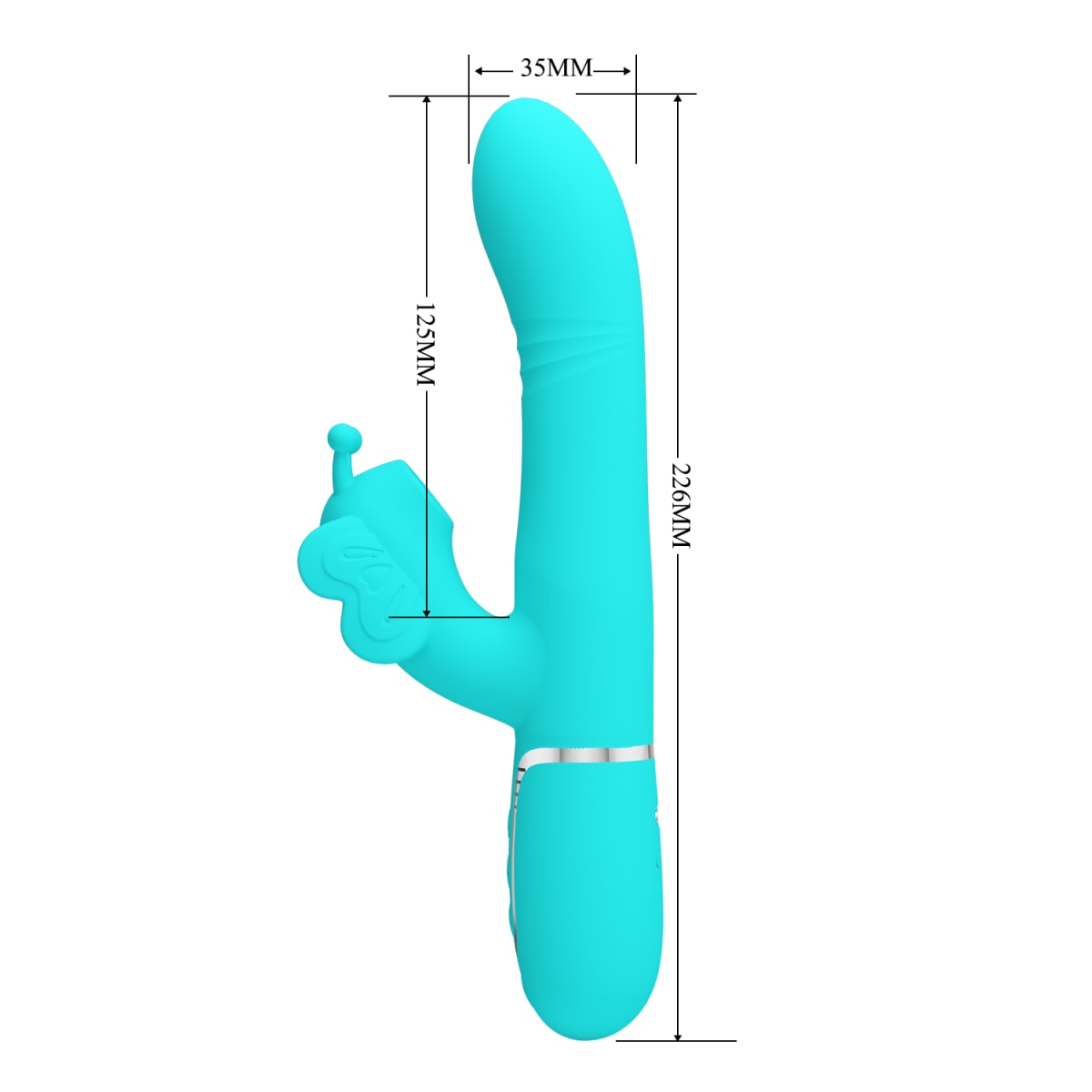 Vibrador rabbit succionador y movimiento Ridgely - Recargable 22