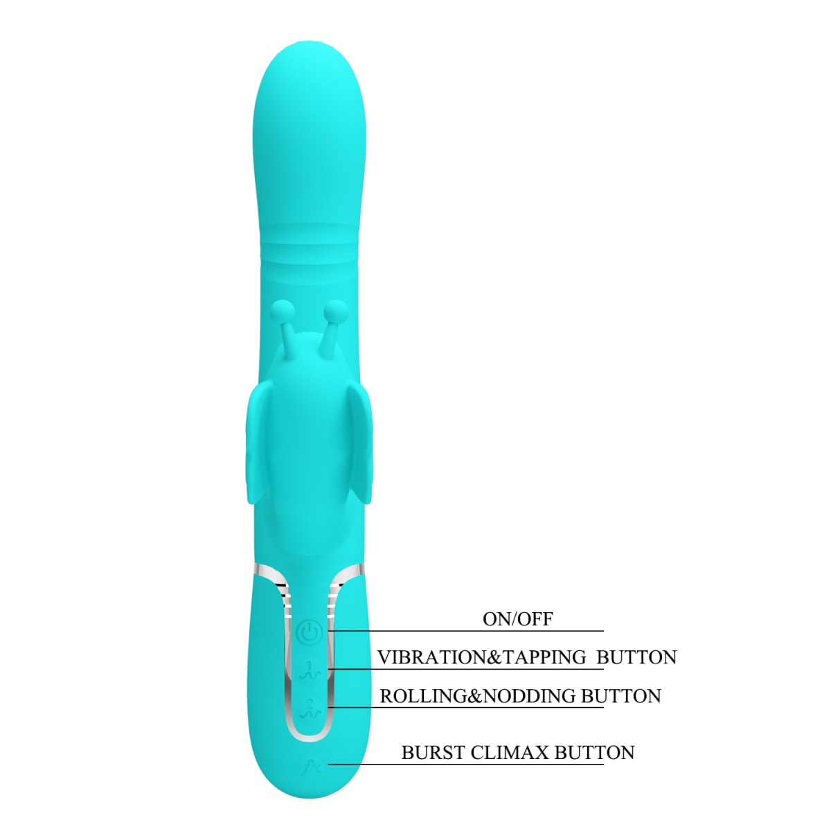 Vibrador rabbit succionador y movimiento Ridgely - Recargable 23