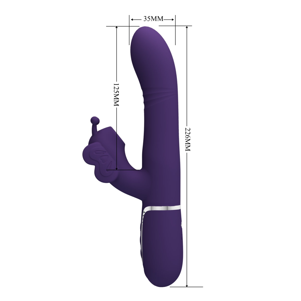 Vibrador rabbit succionador y movimiento Ridgely - Recargable 33