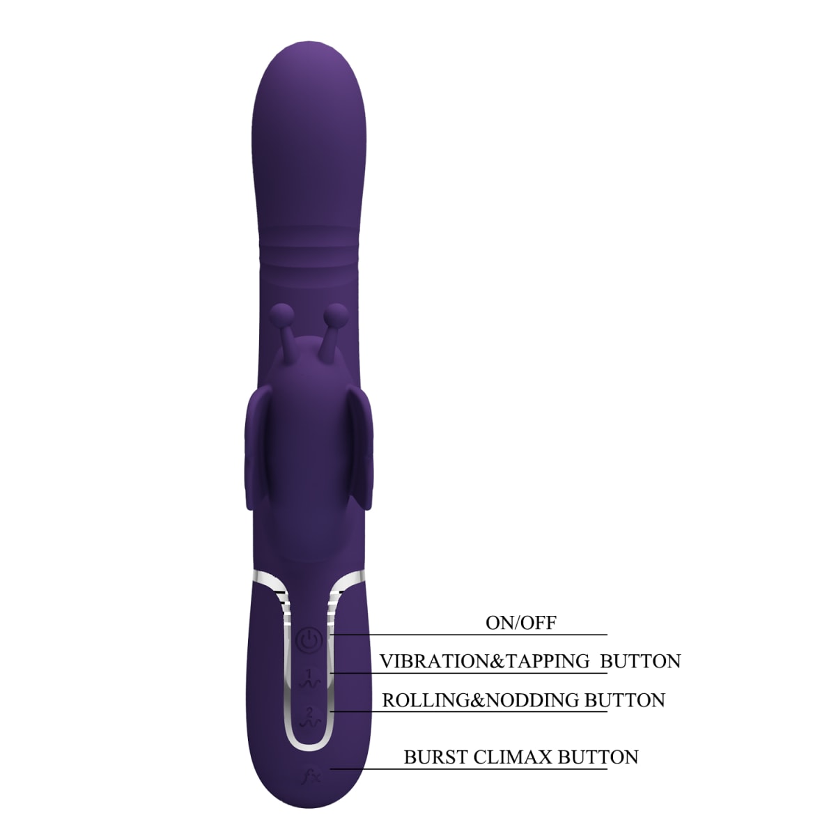 Vibrador rabbit succionador y movimiento Ridgely - Recargable 34