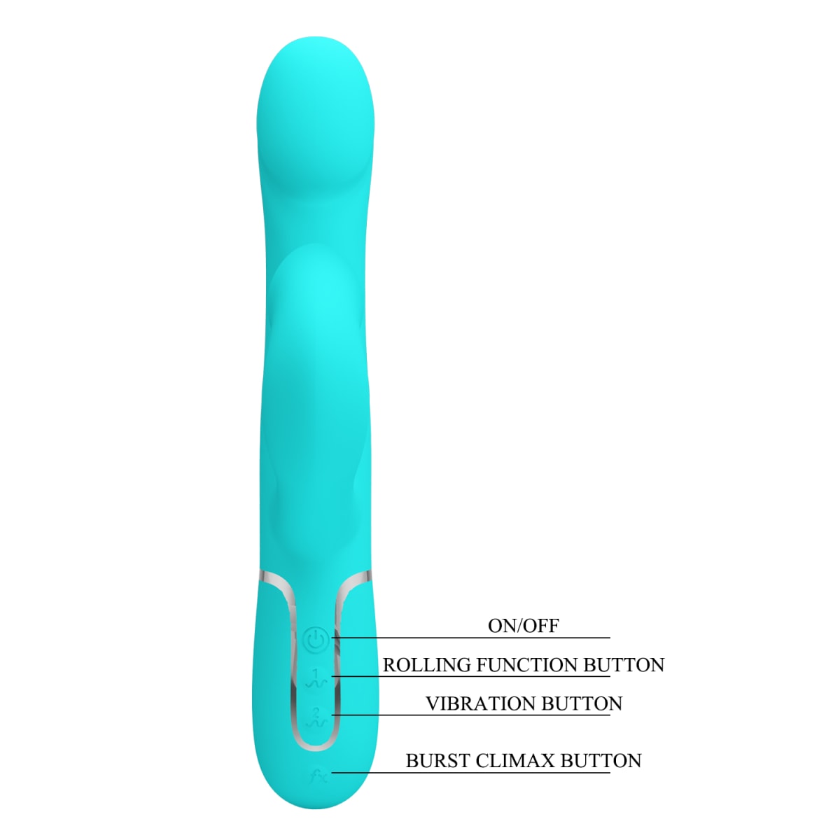Vibrador rabbit bolas estimulantes Fabin - Recargable4