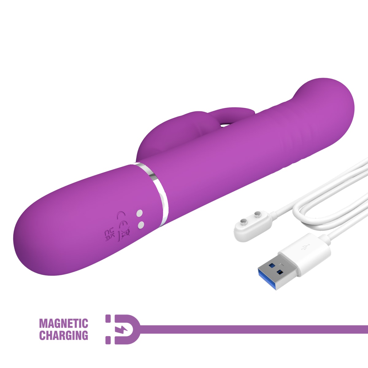 Vibrador rabbit retractil Coale - Recargable4