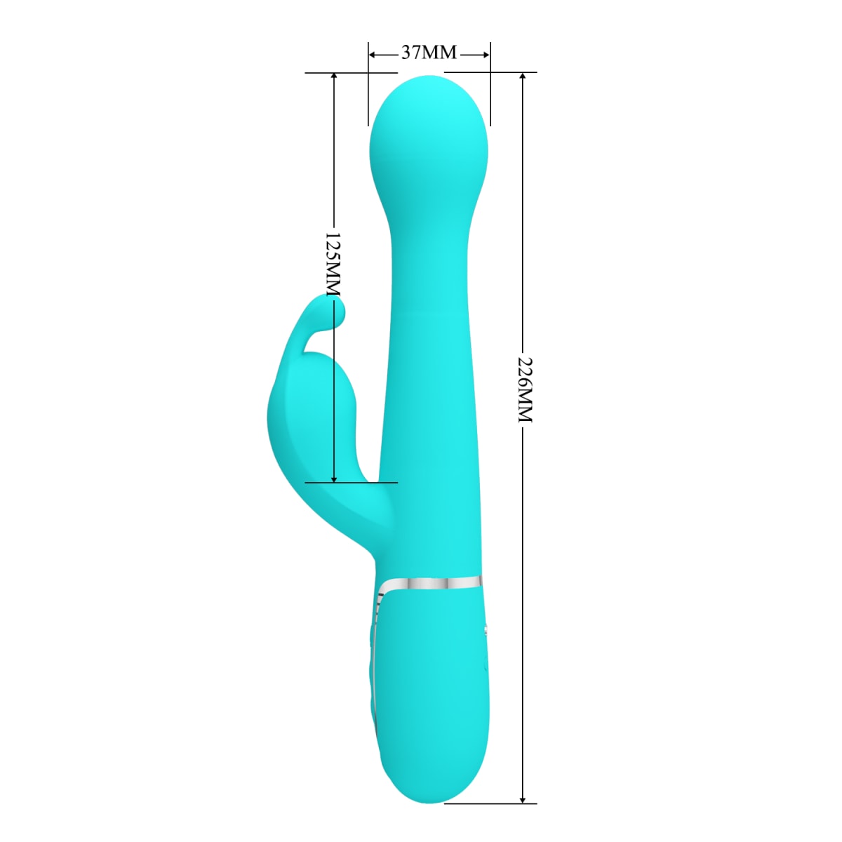 Vibrador rabbit retractil Dejon - Recargable2