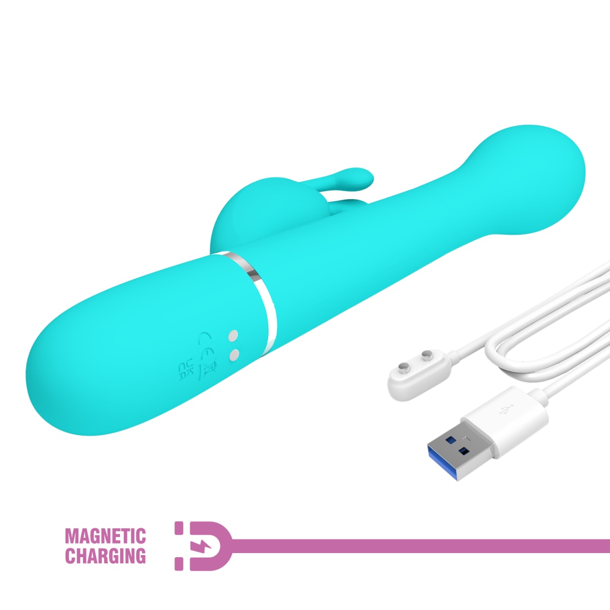 Vibrador rabbit retractil Dejon - Recargable4