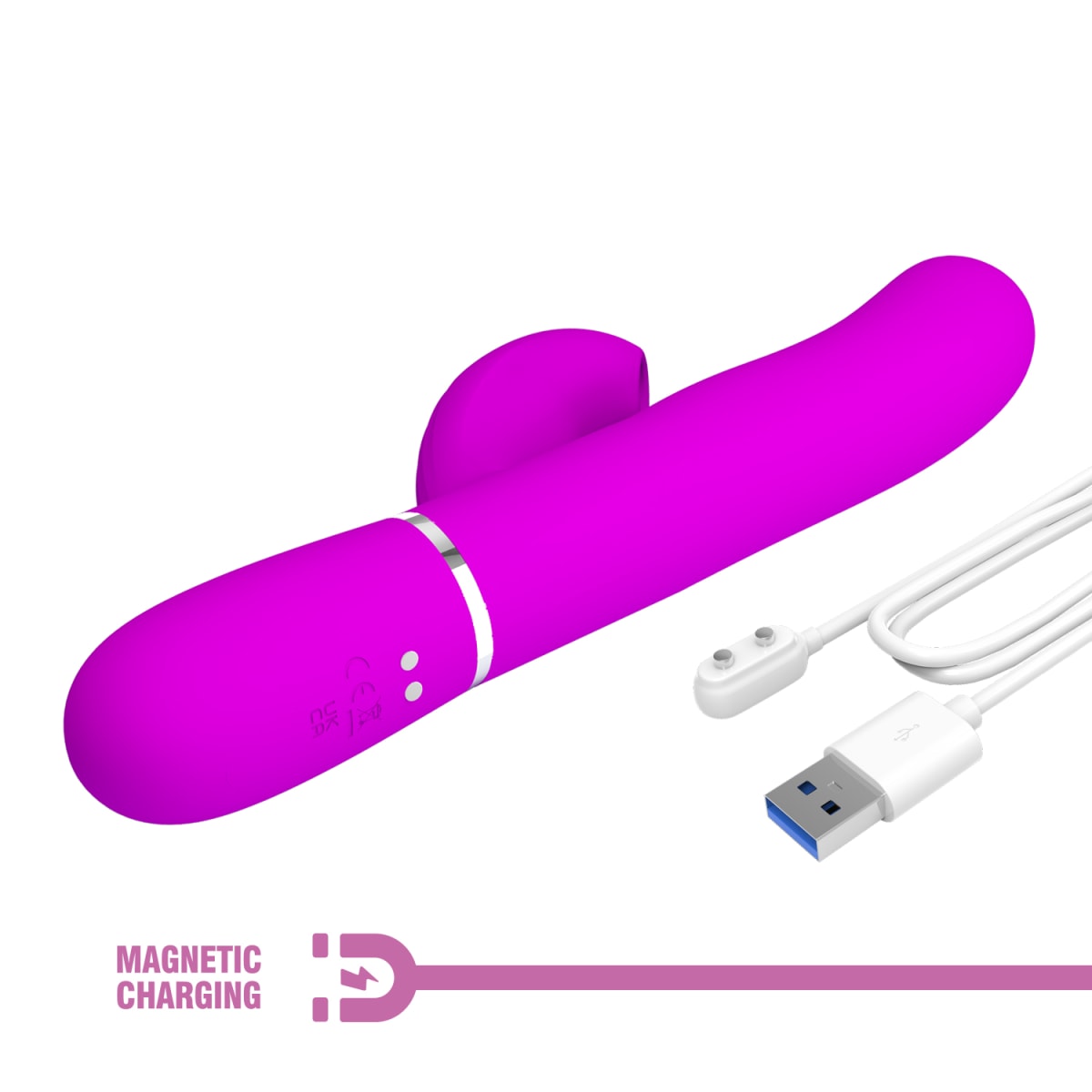 Vibrador rabbit con funciones de toque Perdita - Recargable4