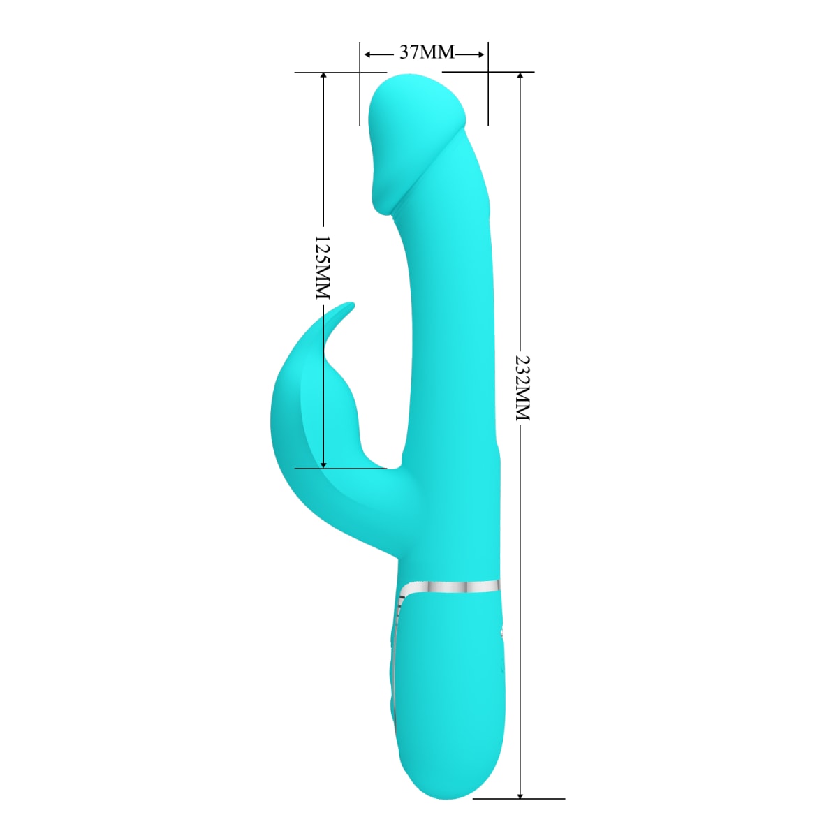 Vibrador rabbit con lengua interior Kampas - Recargable3