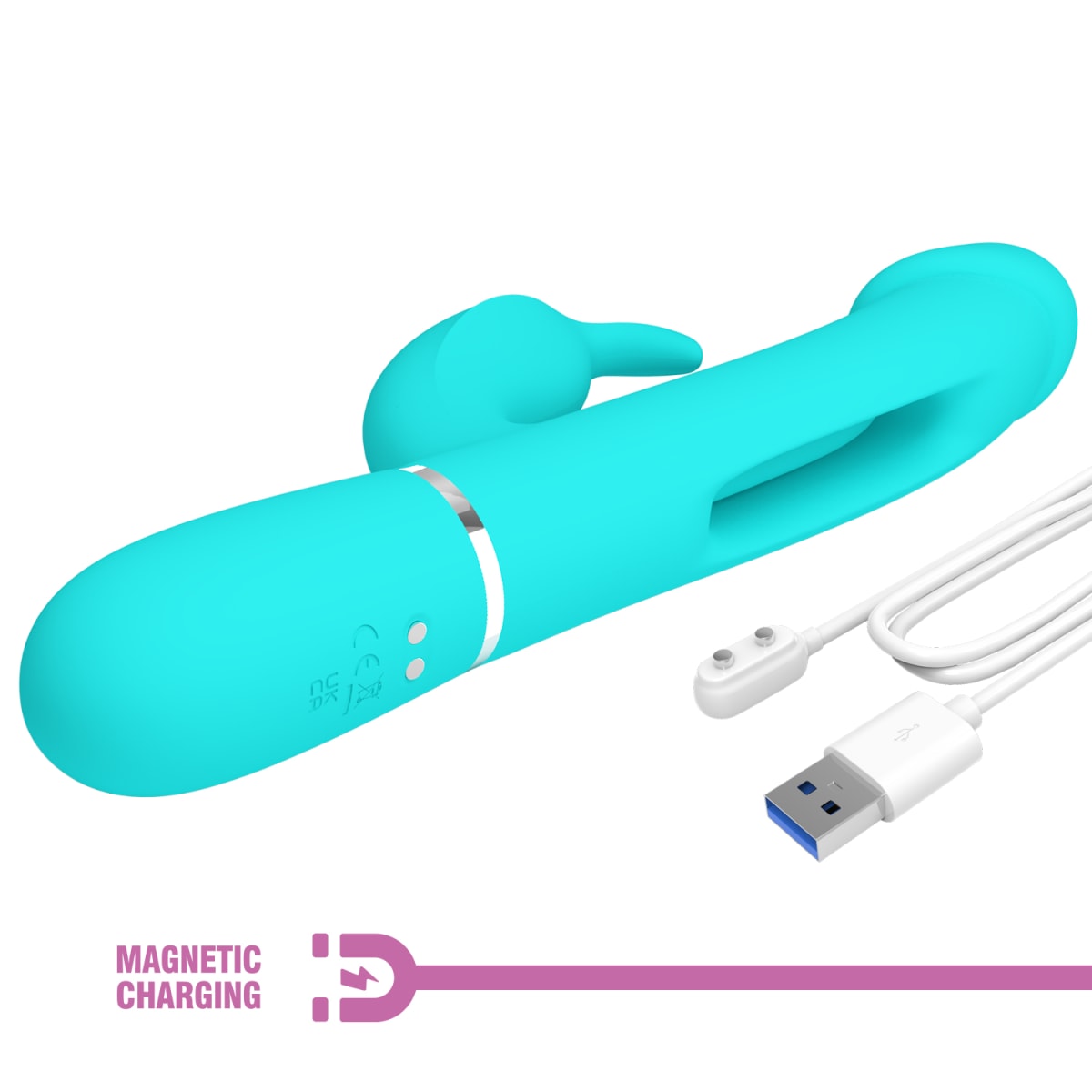 Vibrador rabbit con lengua interior Kampas - Recargable5