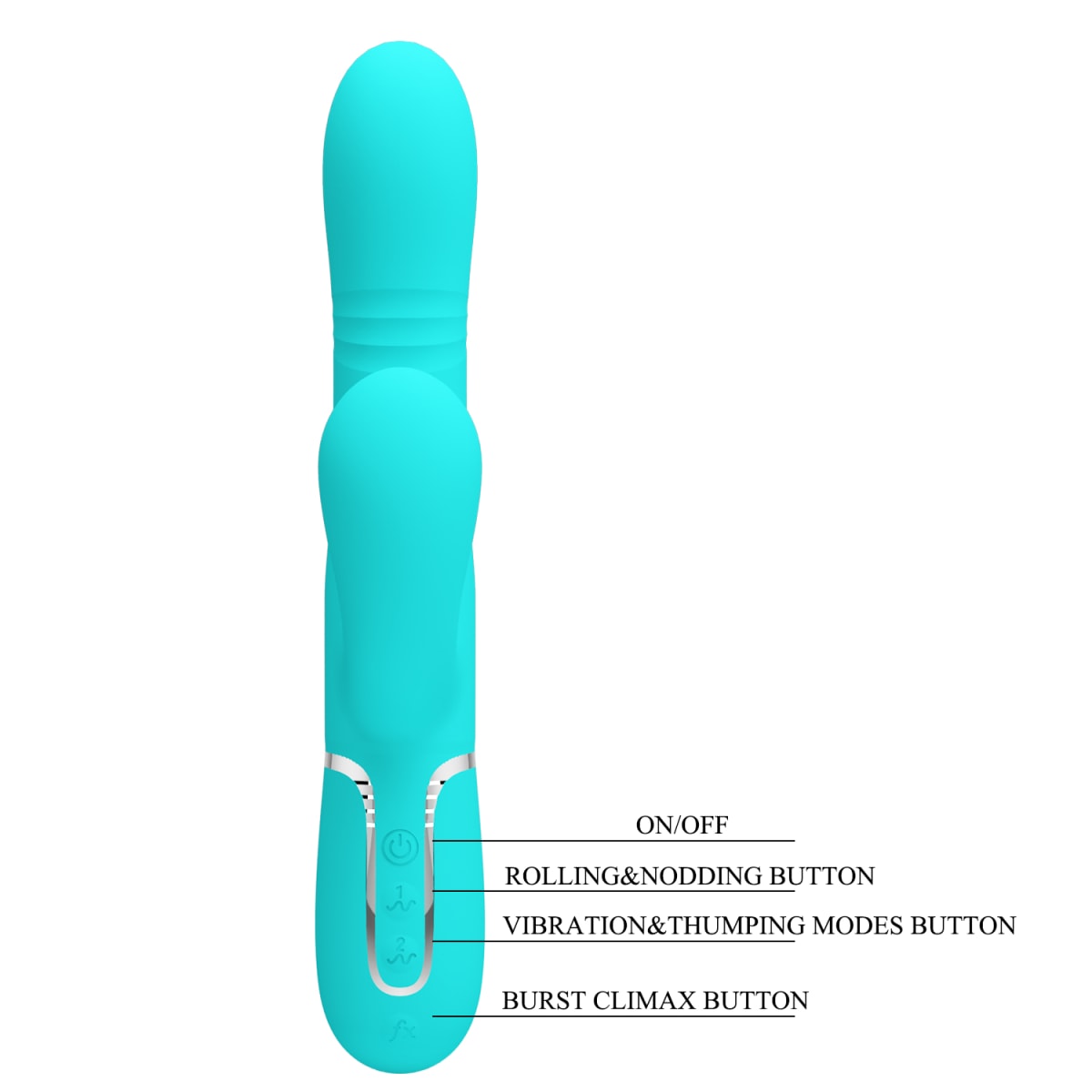 Vibrador rabbit con movimiento Mariana - Recargable 24
