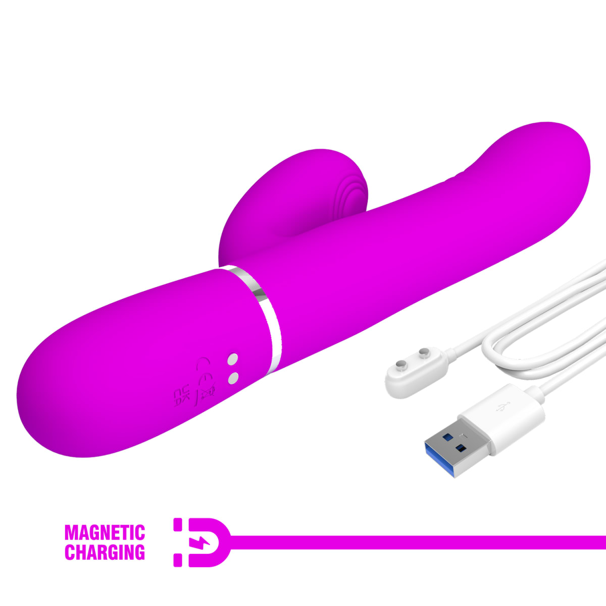 Vibrador rabbit con movimiento Mariana - Recargable5