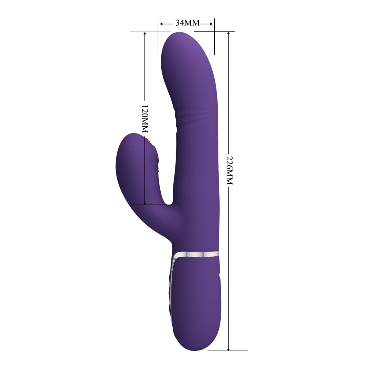 Vibrador rabbit con movimiento Mariana - Recargable 32