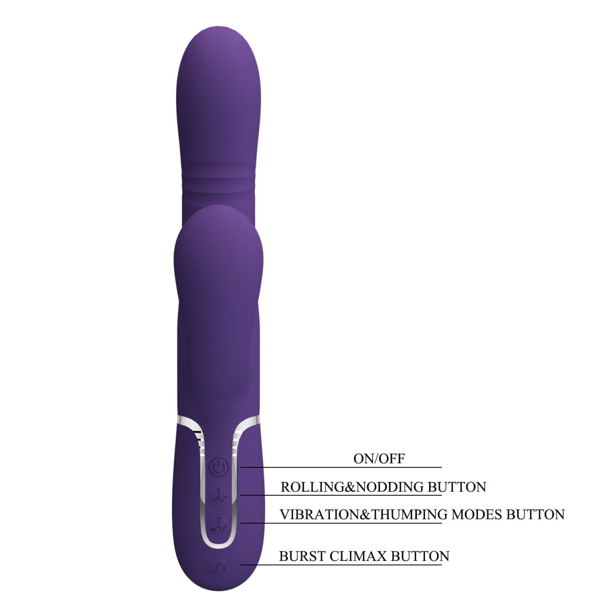 Vibrador rabbit con movimiento Mariana - Recargable 33