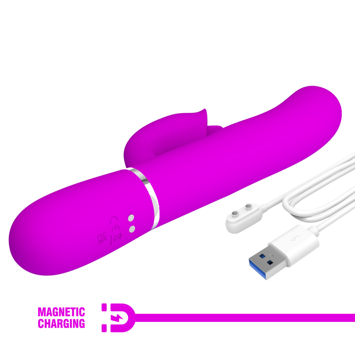 Vibrador rabbit con funciones de toque Gigi - Recargable4
