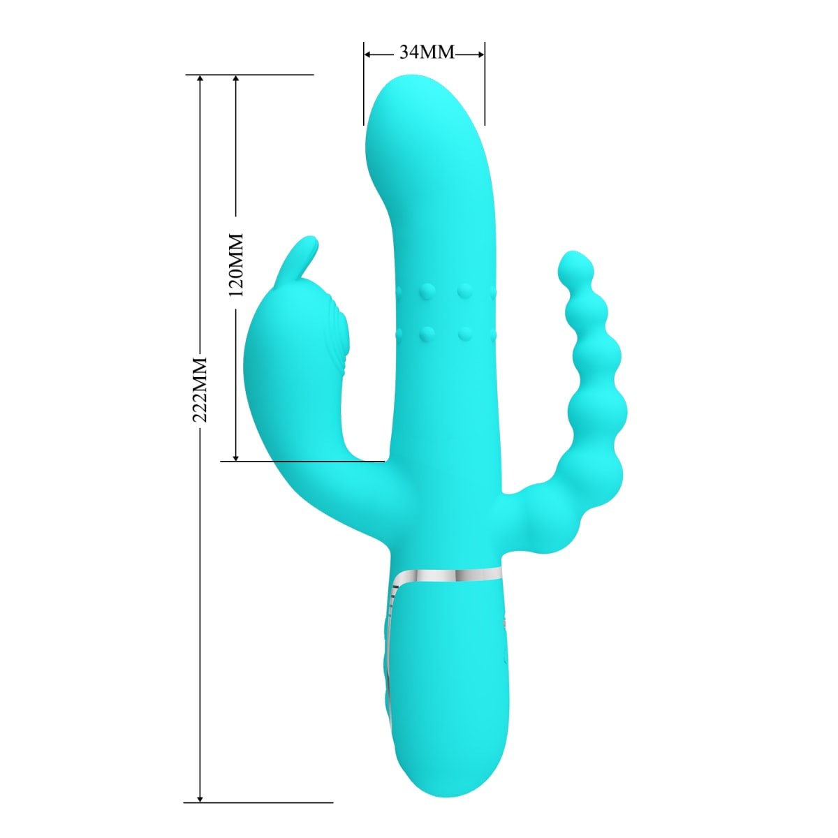 Vibrador rabbit triple estimulación Cammy - Recargable3