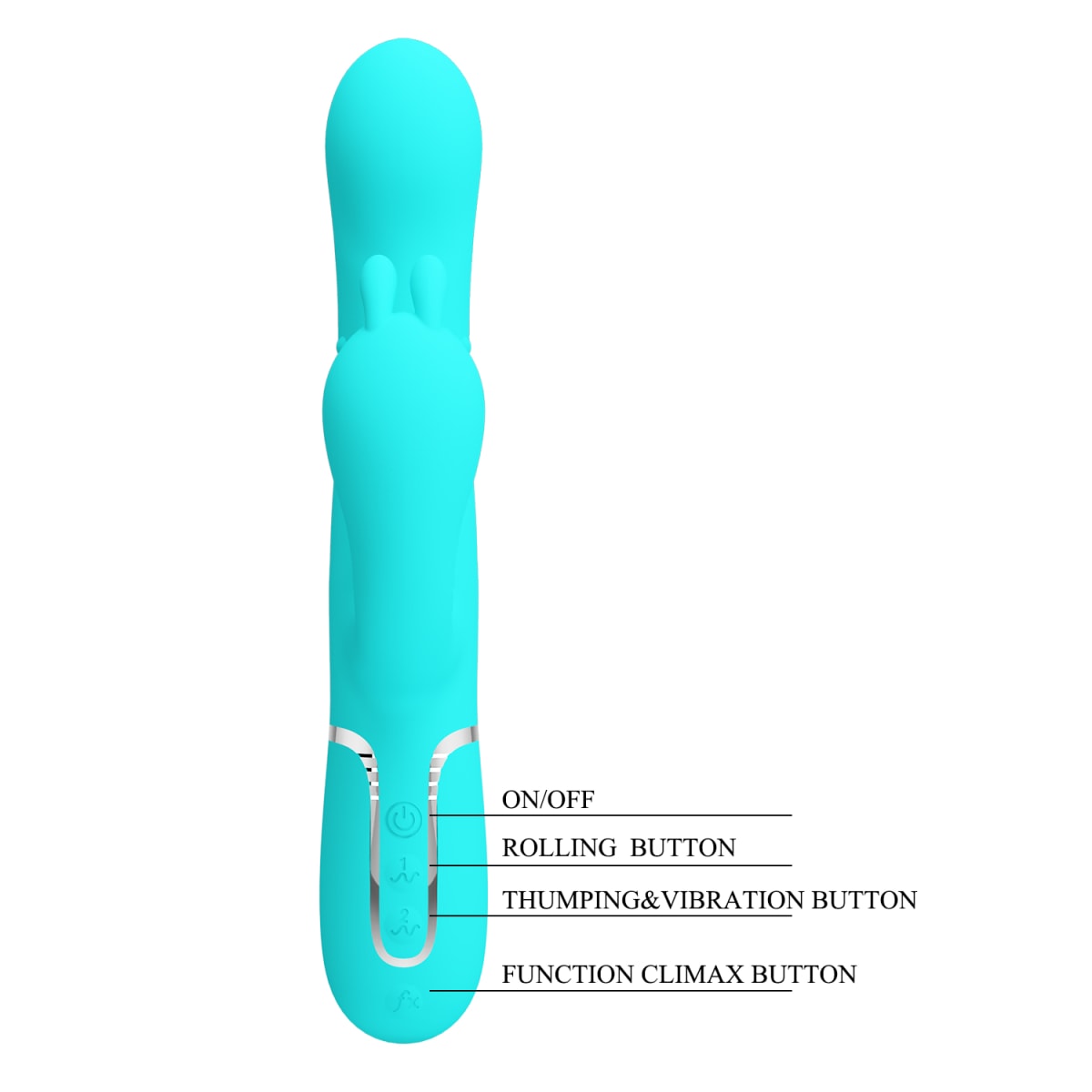 Vibrador rabbit triple estimulación Cammy - Recargable4