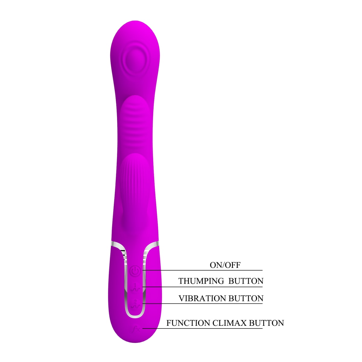 Vibrador rabbit con lengua interior Shania - Recargable4