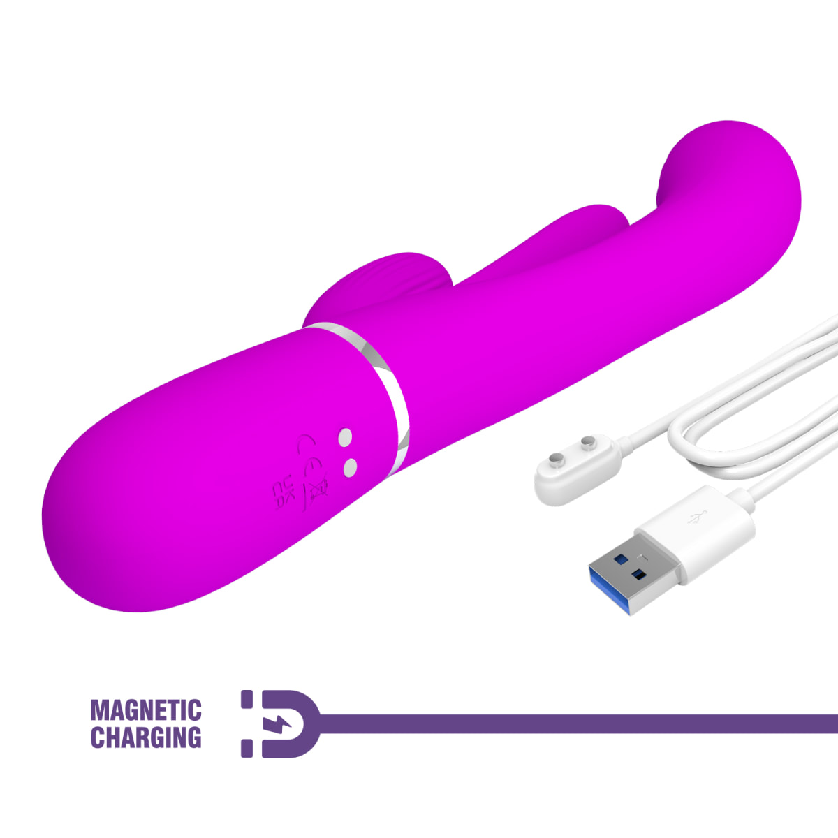 Vibrador rabbit con lengua interior Shania - Recargable5