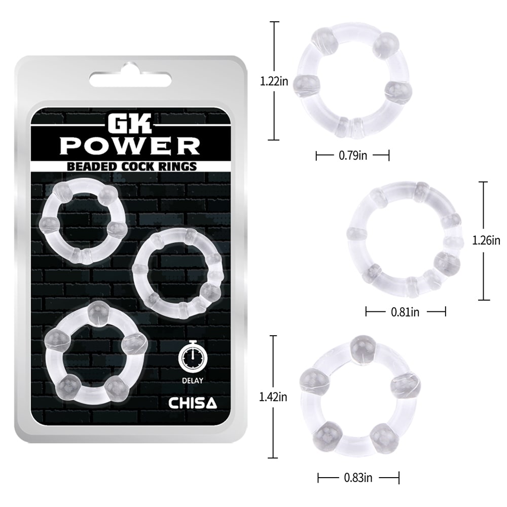 BEADED COCK RINGS-CLEAR2