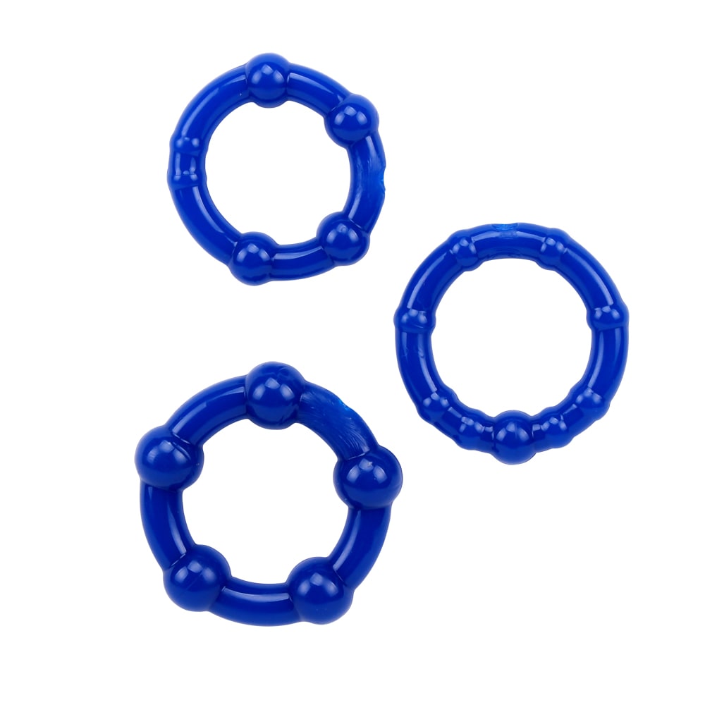 Beaded Cock Rings-Blue1