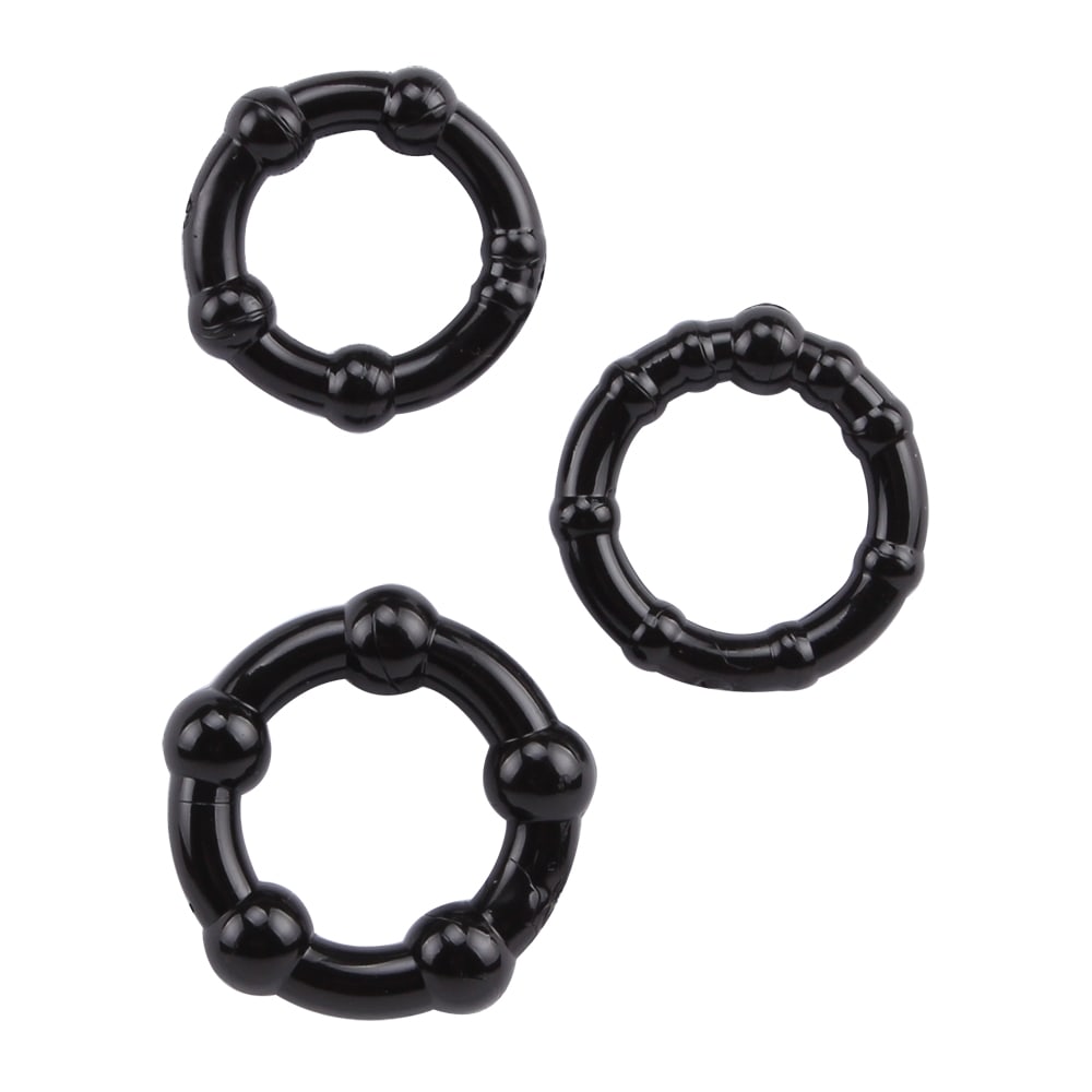 Beaded Cock Rings-Black1
