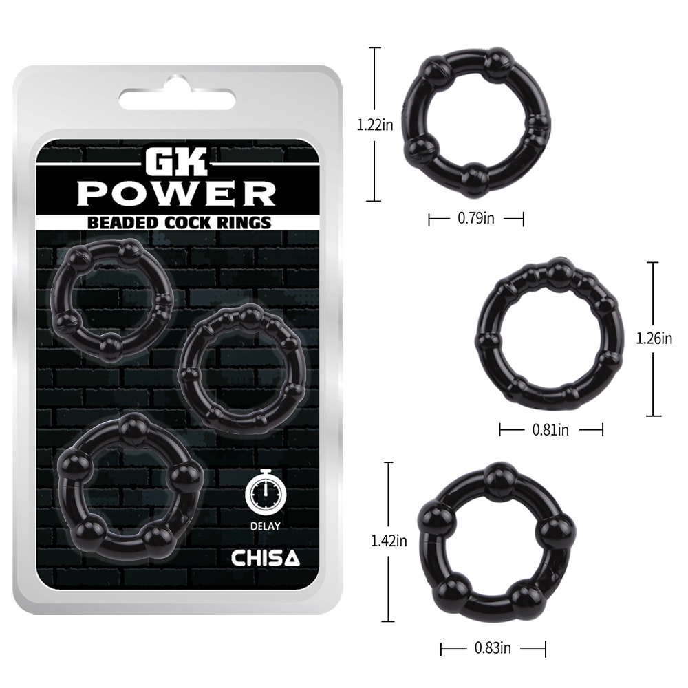 Beaded Cock Rings-Black2