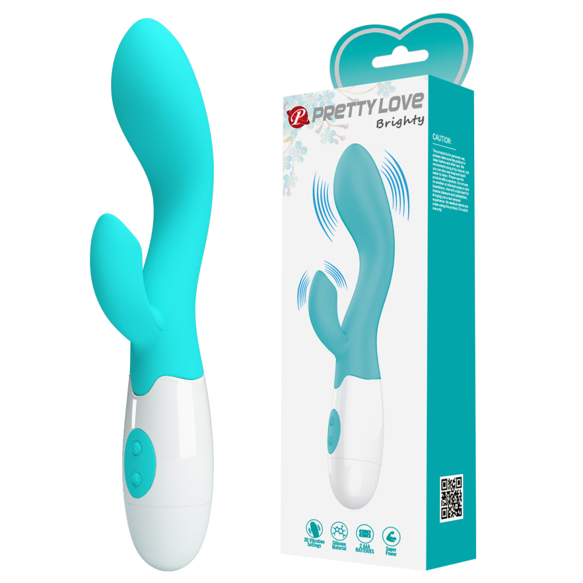 Vibrador Rabbit Brighty Cyan4