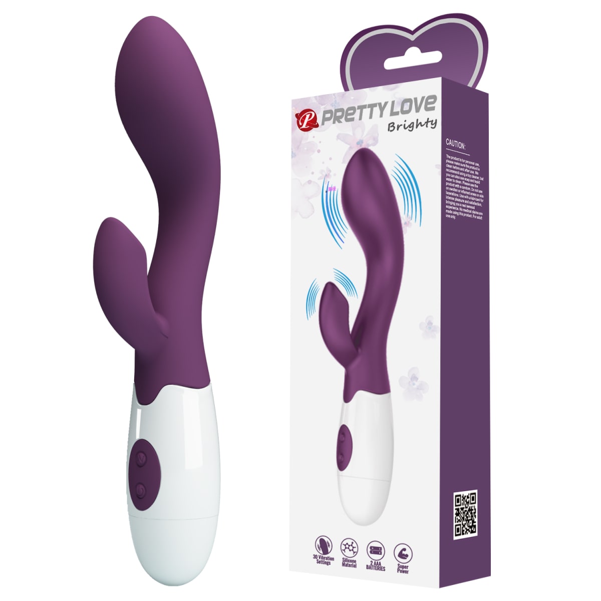 Vibrador Rabbit Brighty Violeta4