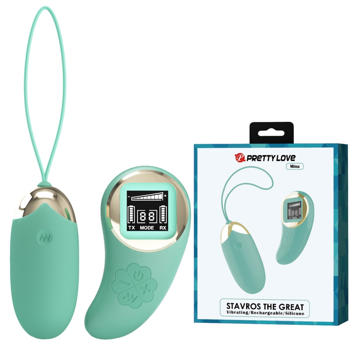 Vibrador con control Mina verde - Recargable5