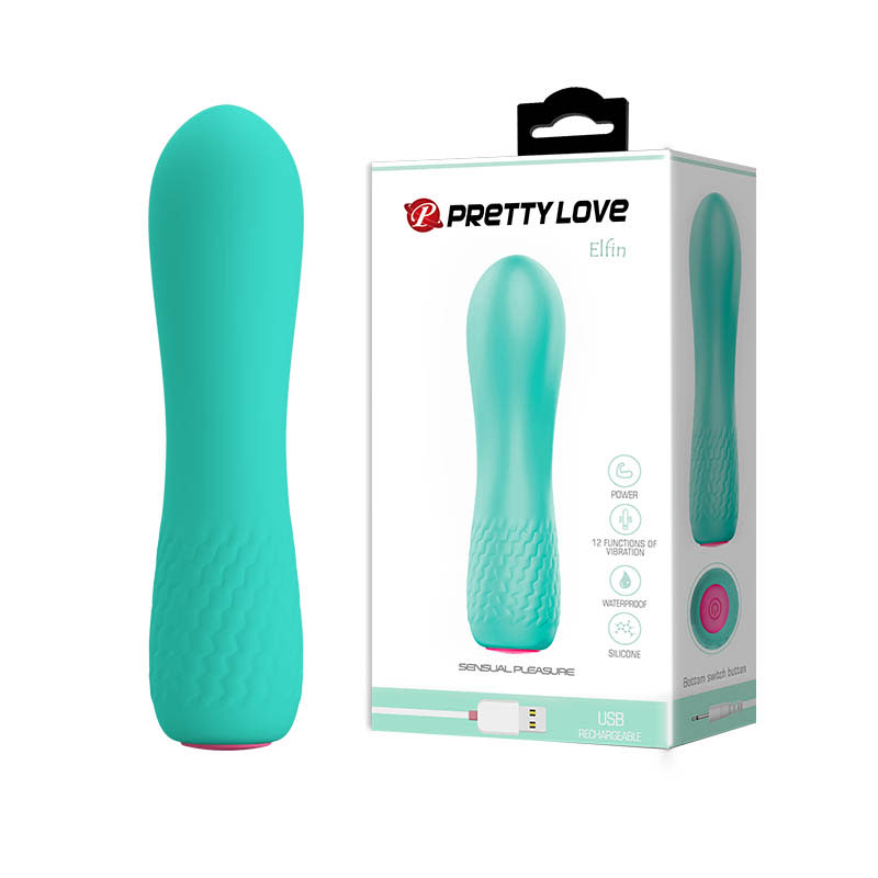 Vibrador bala Elfin verde claro - Recargable5