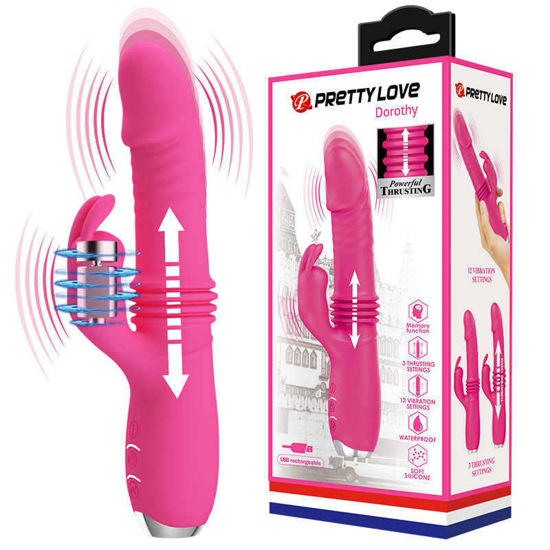 Vibrador Rabbit Retractil Dorothy magenta - Recargable6