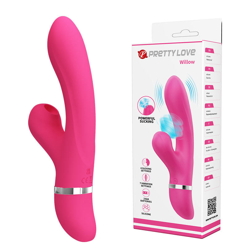 Vibrador rabbit con succionador Willow6