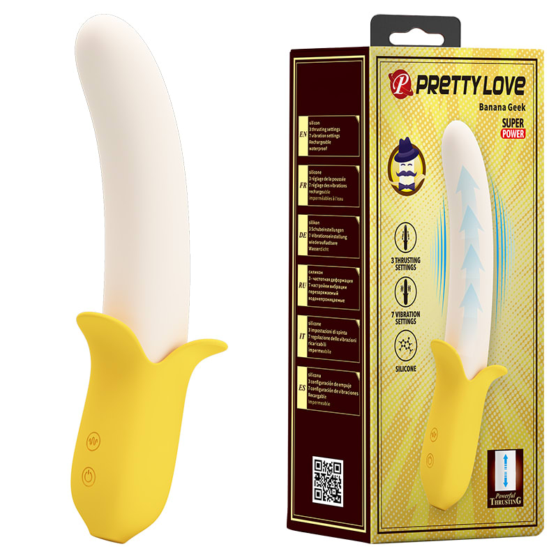 Vibrador retractil banana - Recargable6