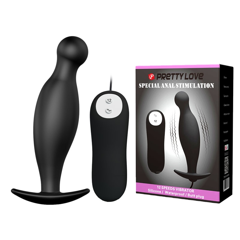 Vibrador anal silicona 12 cm5
