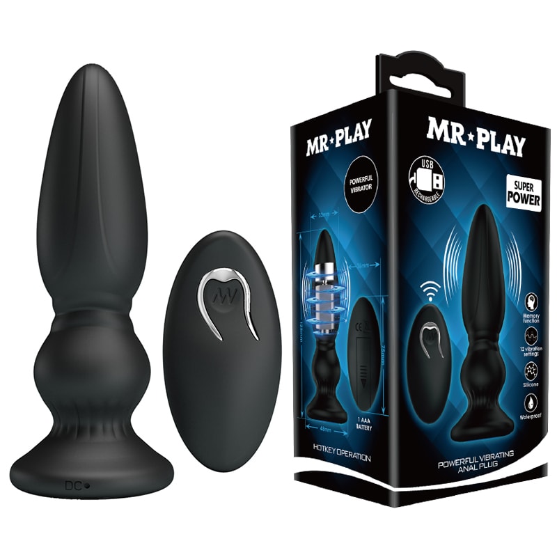 Vibrador anal ultra fuerte 12 cm - Recargable6