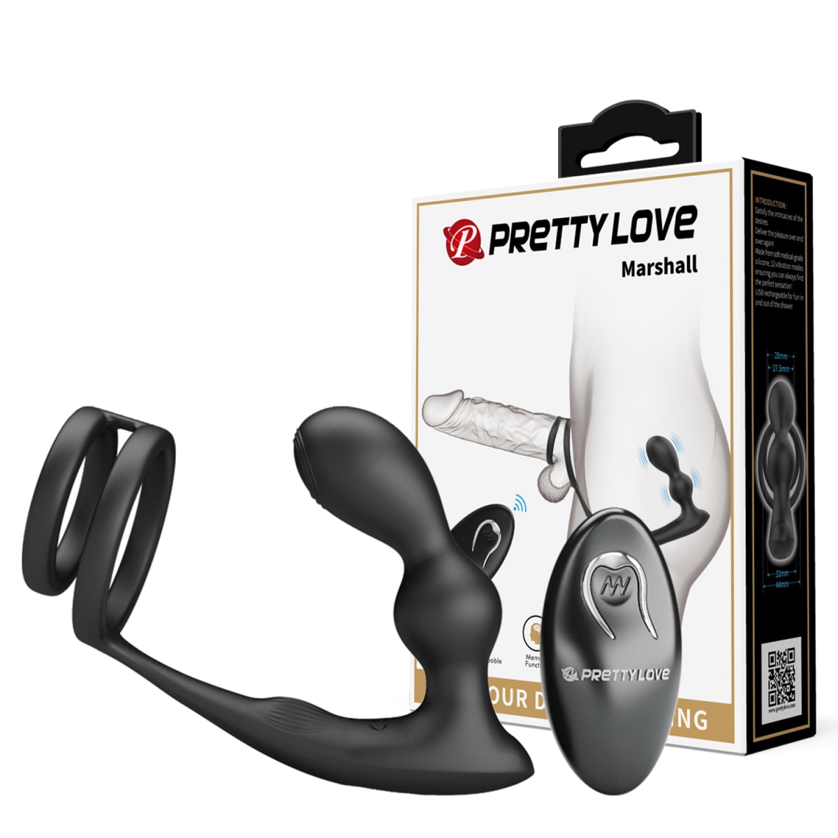 Vibrador prostático con anillo - Recargable5