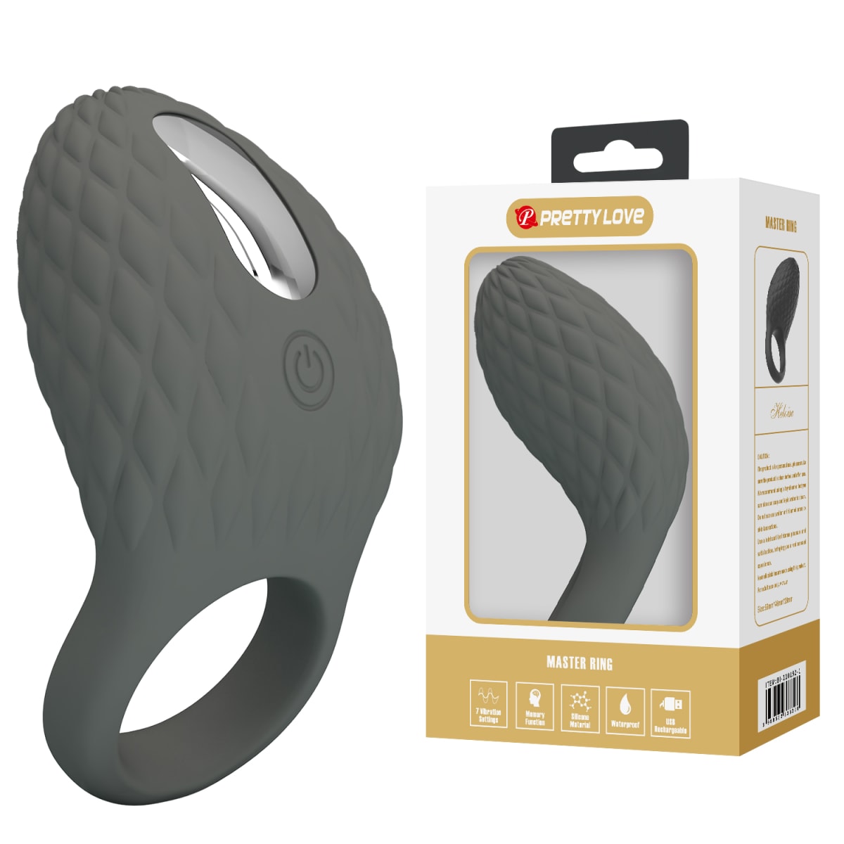 Anillo vibrador de silicona - Recargable 22