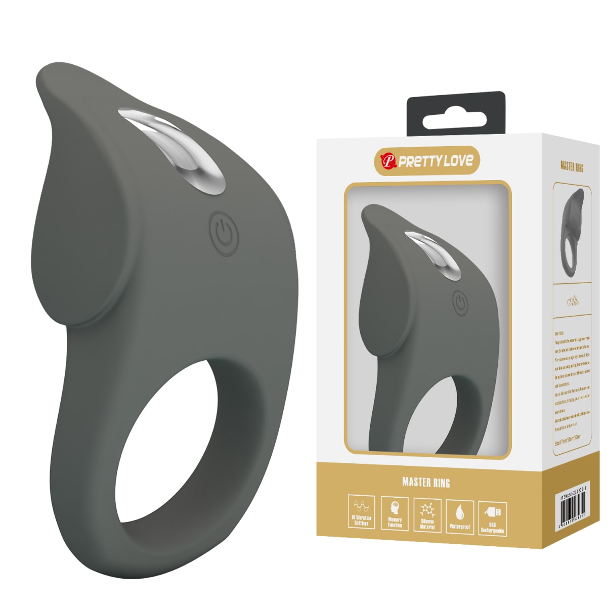 Anillo vibrador de silicona - Recargable 34