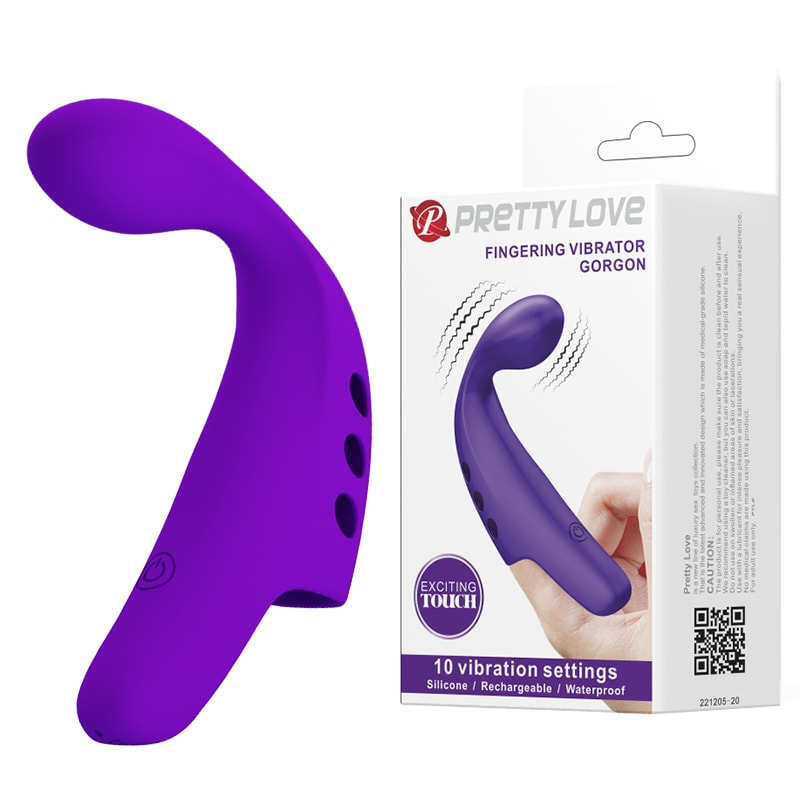 Vibrador para dedo Gorgon morado - Recargable4