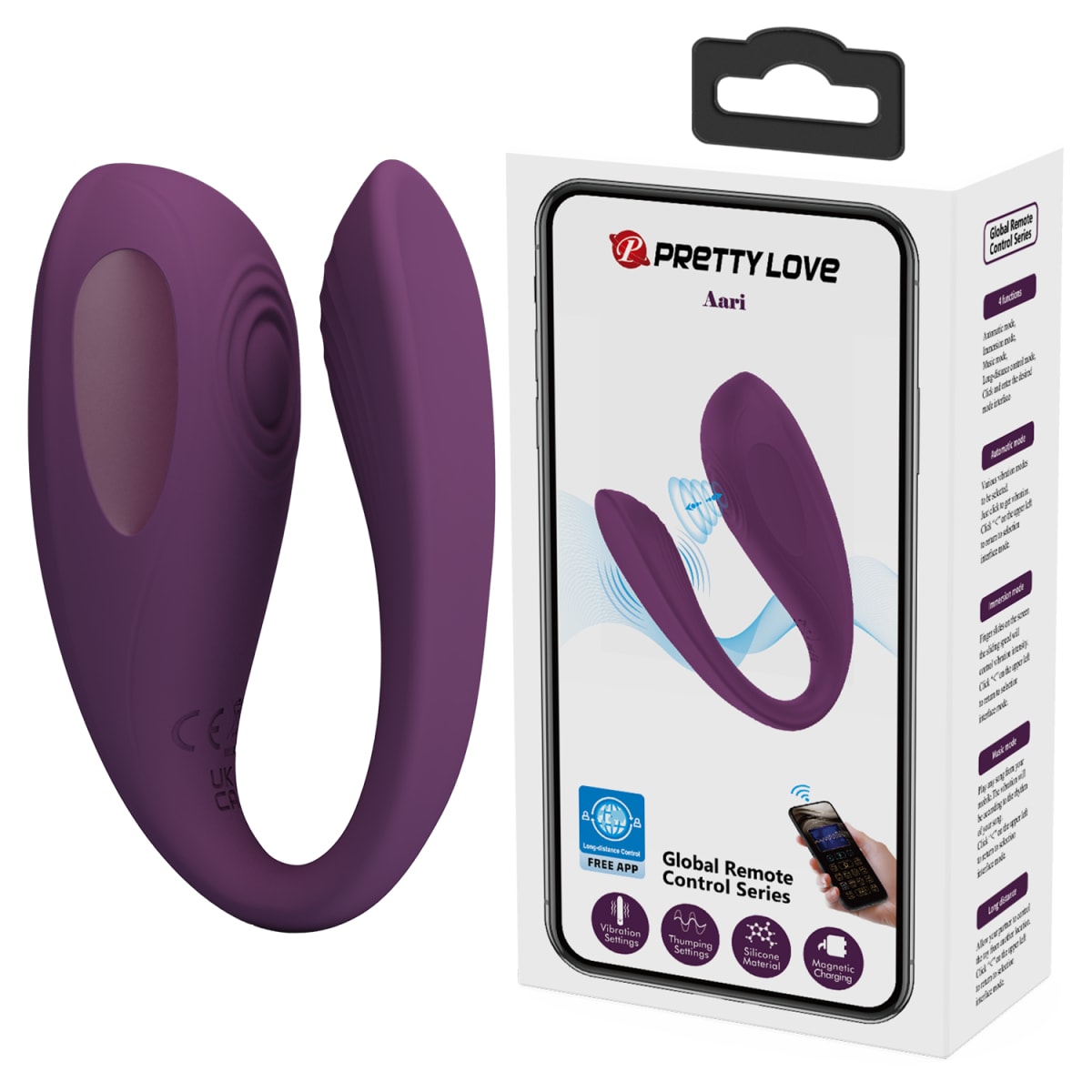 Vibrador de pareja APP Aauri - Recargable5