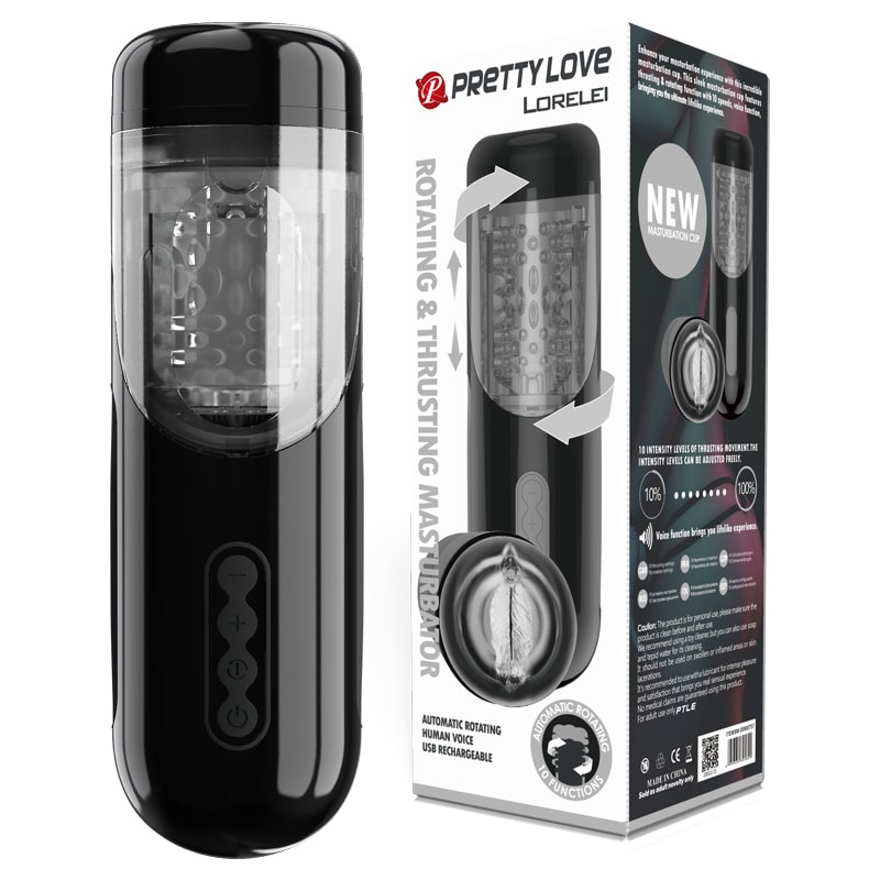 Masturbador masculino retractil Lorelei - Recargable2