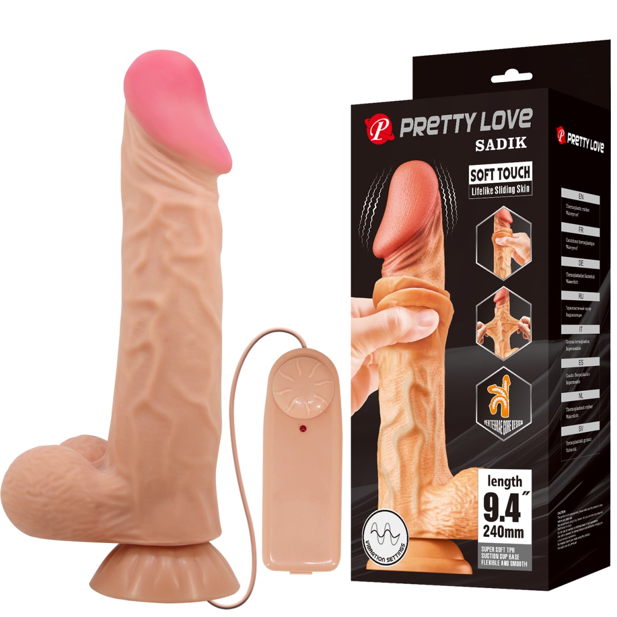 Vibrador ultrarealista doble capa Orton 18 cm5