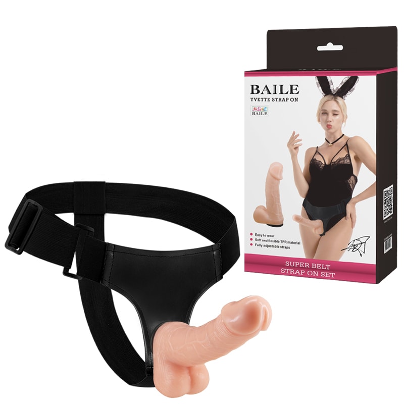 Dildo con arnes ajustable 14 cm5