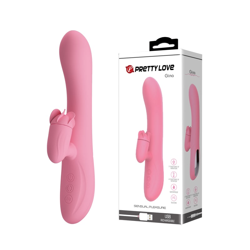 Vibrador rabbit Gina - Recargable6