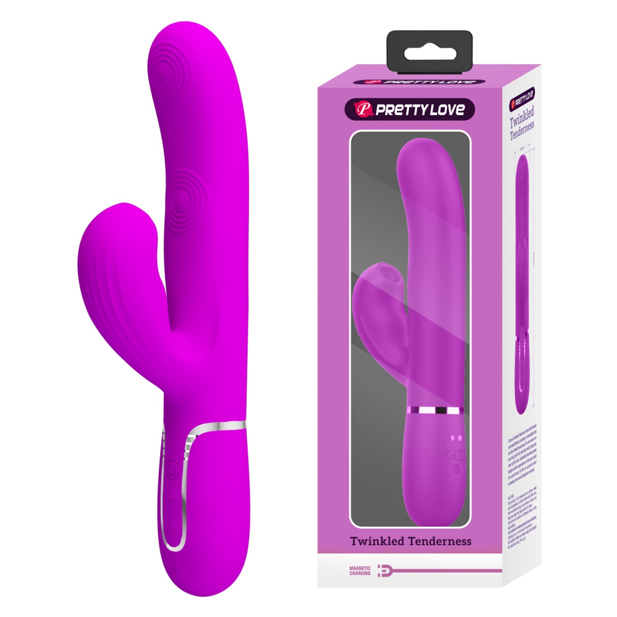 Vibrador rabbit con funciones de toque Perdita - Recargable5